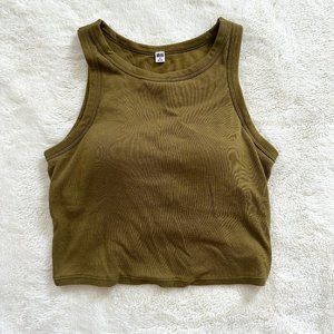 Uniqlo Ribbed Cropped Sleeveless Bra
